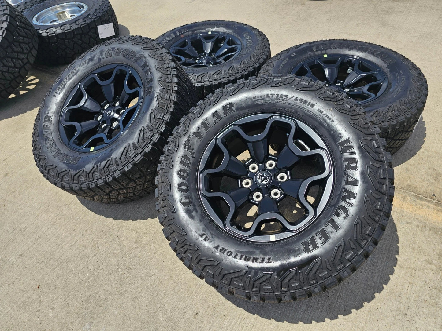 18" Dodge Ram 1500 TRX RHO Black OEM 66002 wheels rims TERRITORY M/T 35"