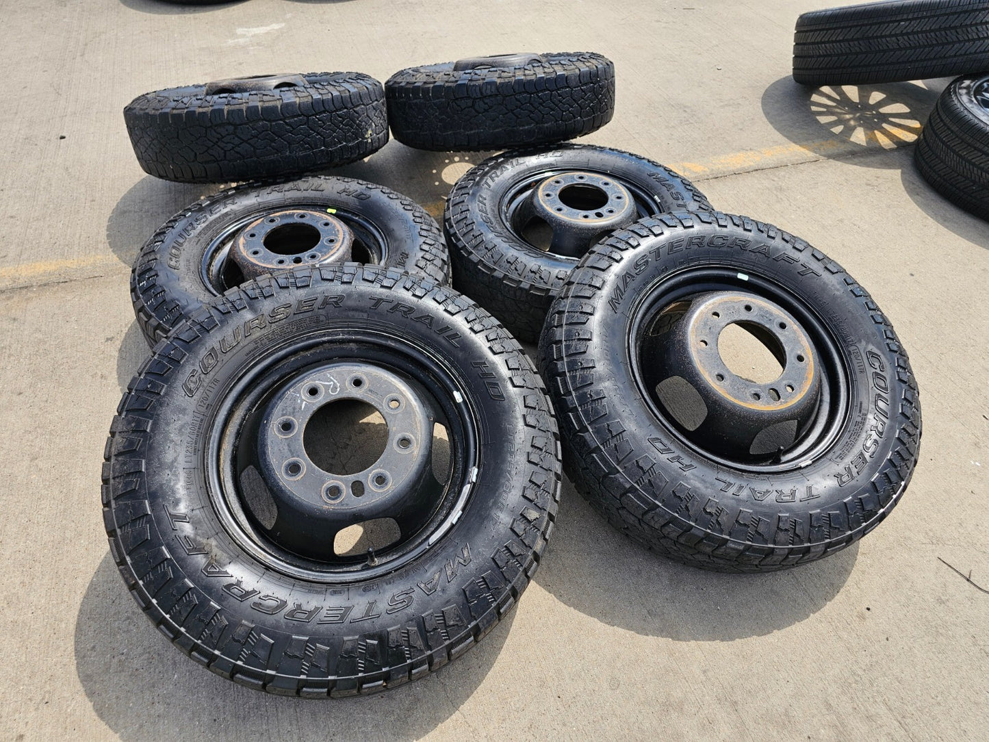17" Dodge Ram 3500 Dually Laramie 8x200 wheels rims 2703 2704 OEM tires
