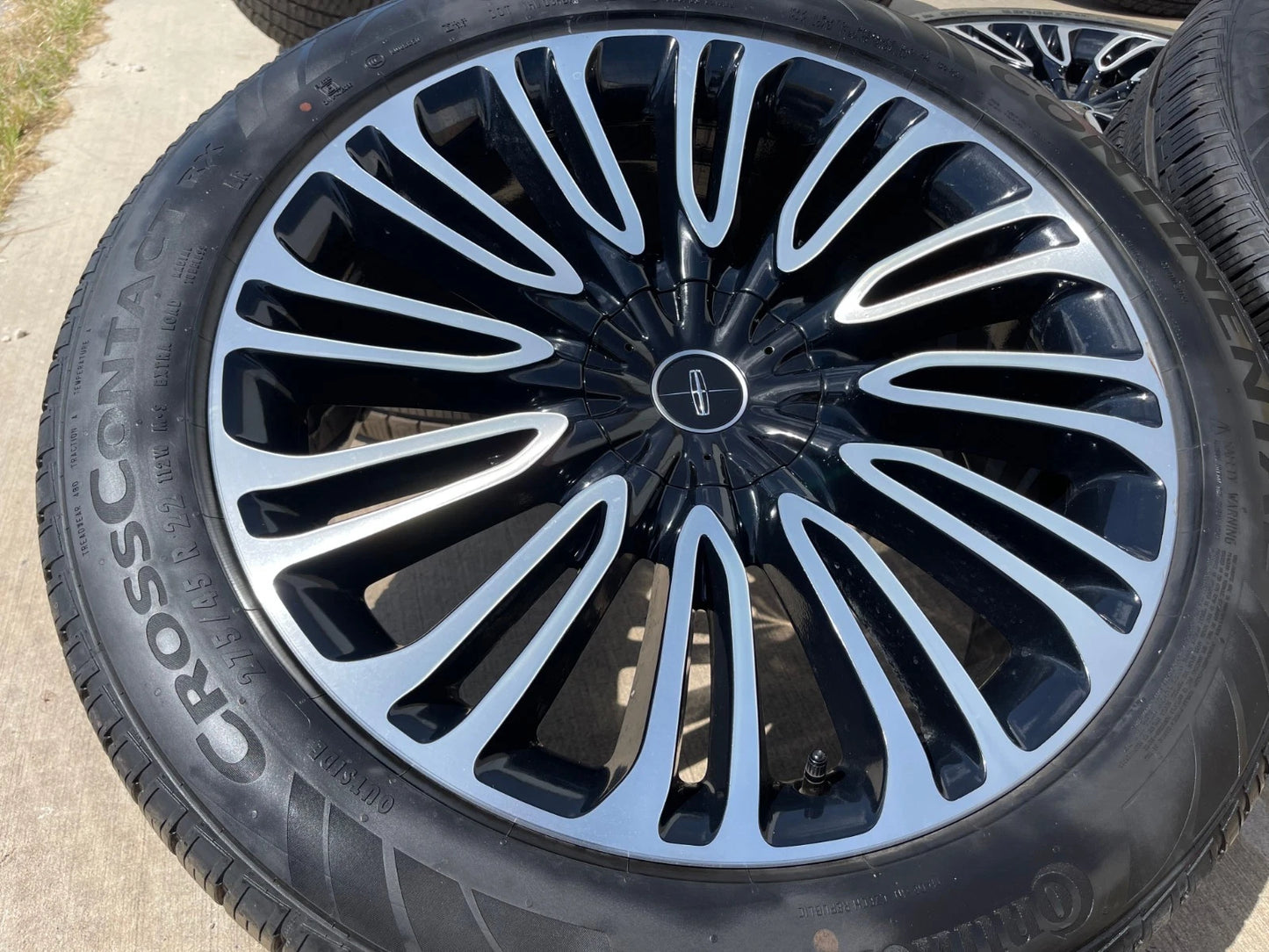 22" Lincoln Aviator Black Label OEM rims wheels 10242 Explorer NEW CONTINENTAL