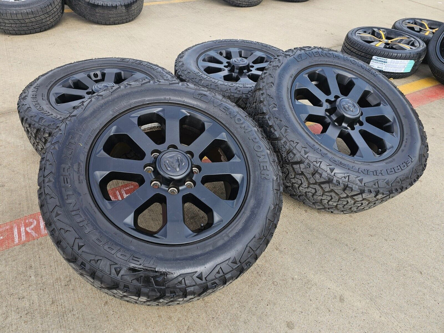 20" Dodge Ram 2500 3500 LARAMIE OEM 2700 2697 black wheels rims tires