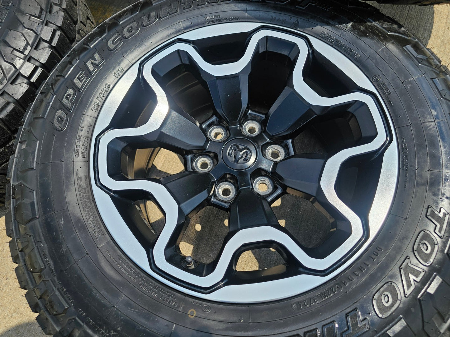 18" Dodge Ram 1500 TRX Black OEM 66002 wheels rims tires TOYO