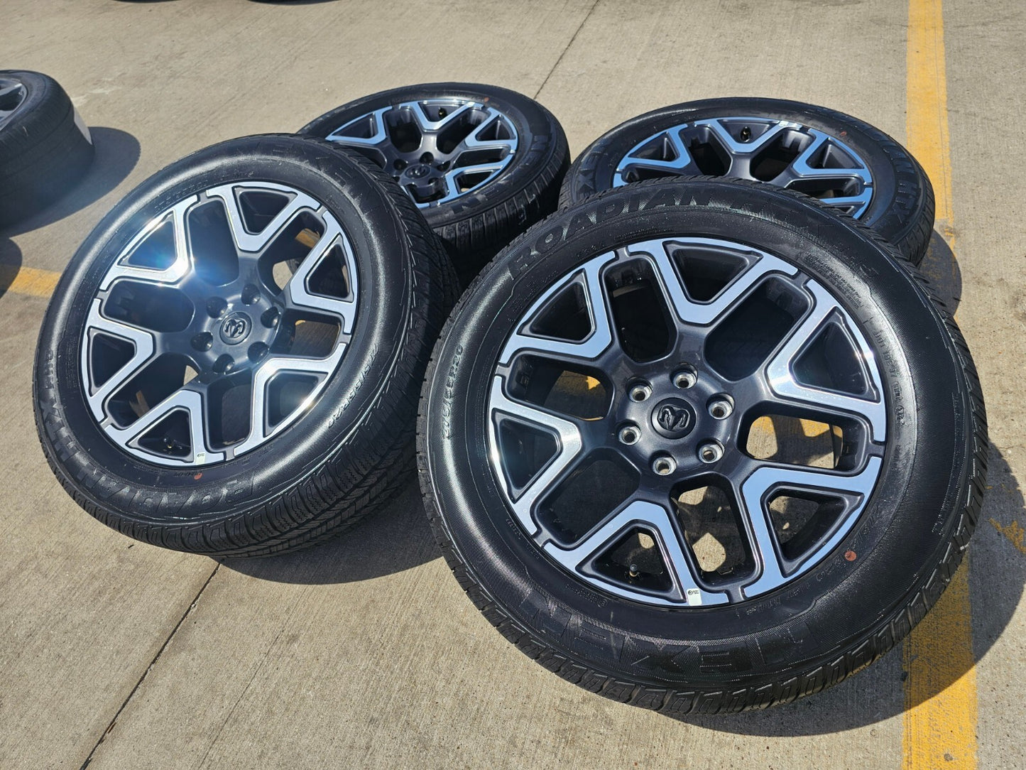 20" Dodge Ram 1500 OEM Laramie wheels rims tires 68583860AA 2024 2025 NEW