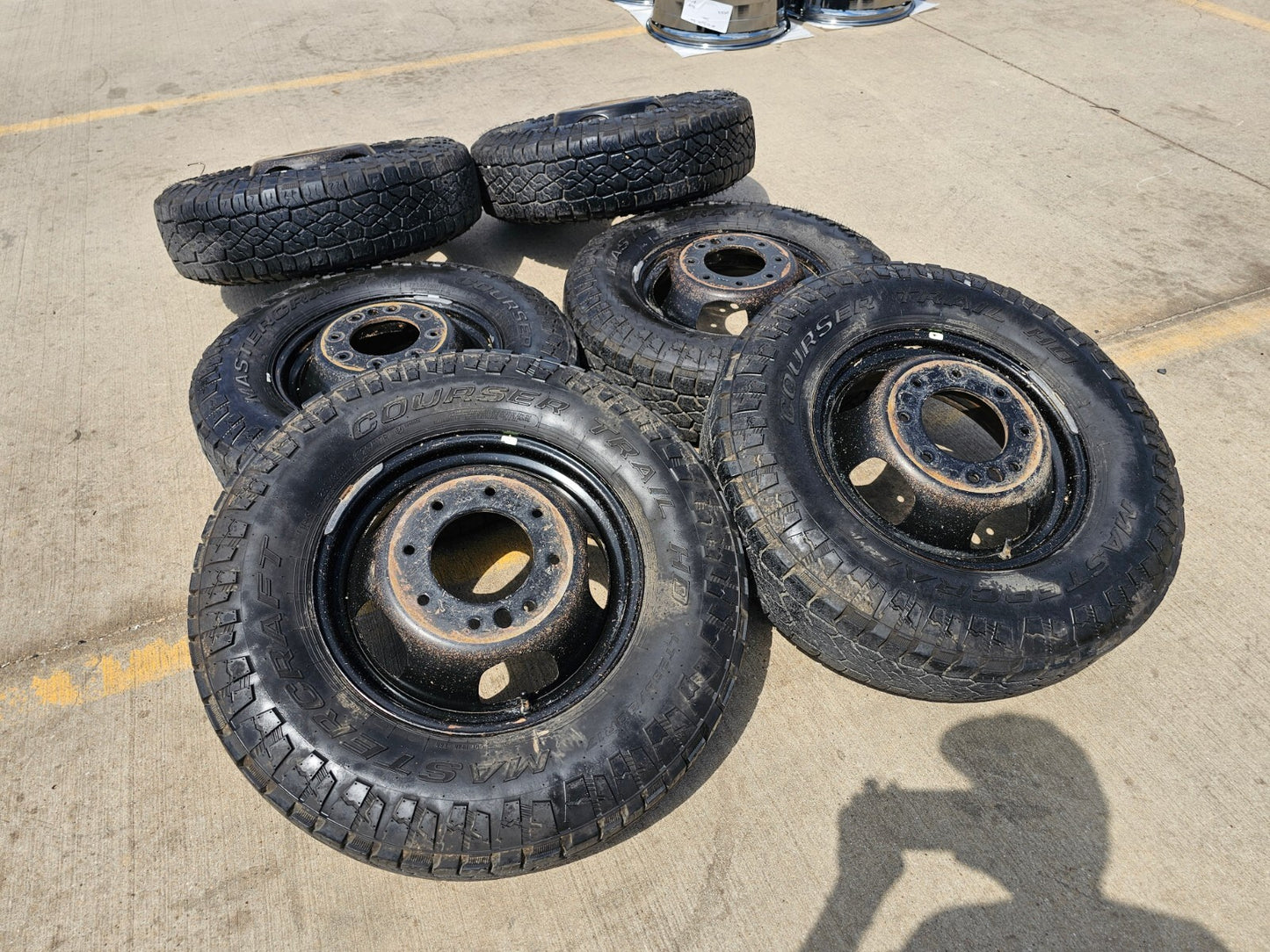 17" Dodge Ram 3500 Dually Laramie 8x200 wheels rims 2703 2704 OEM tires
