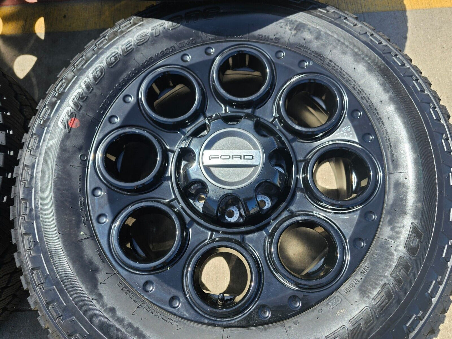 20" Ford F-250 F-350 OEM black TREMOR wheels rims 10484 A/T2 tires 2023 2024 NEW