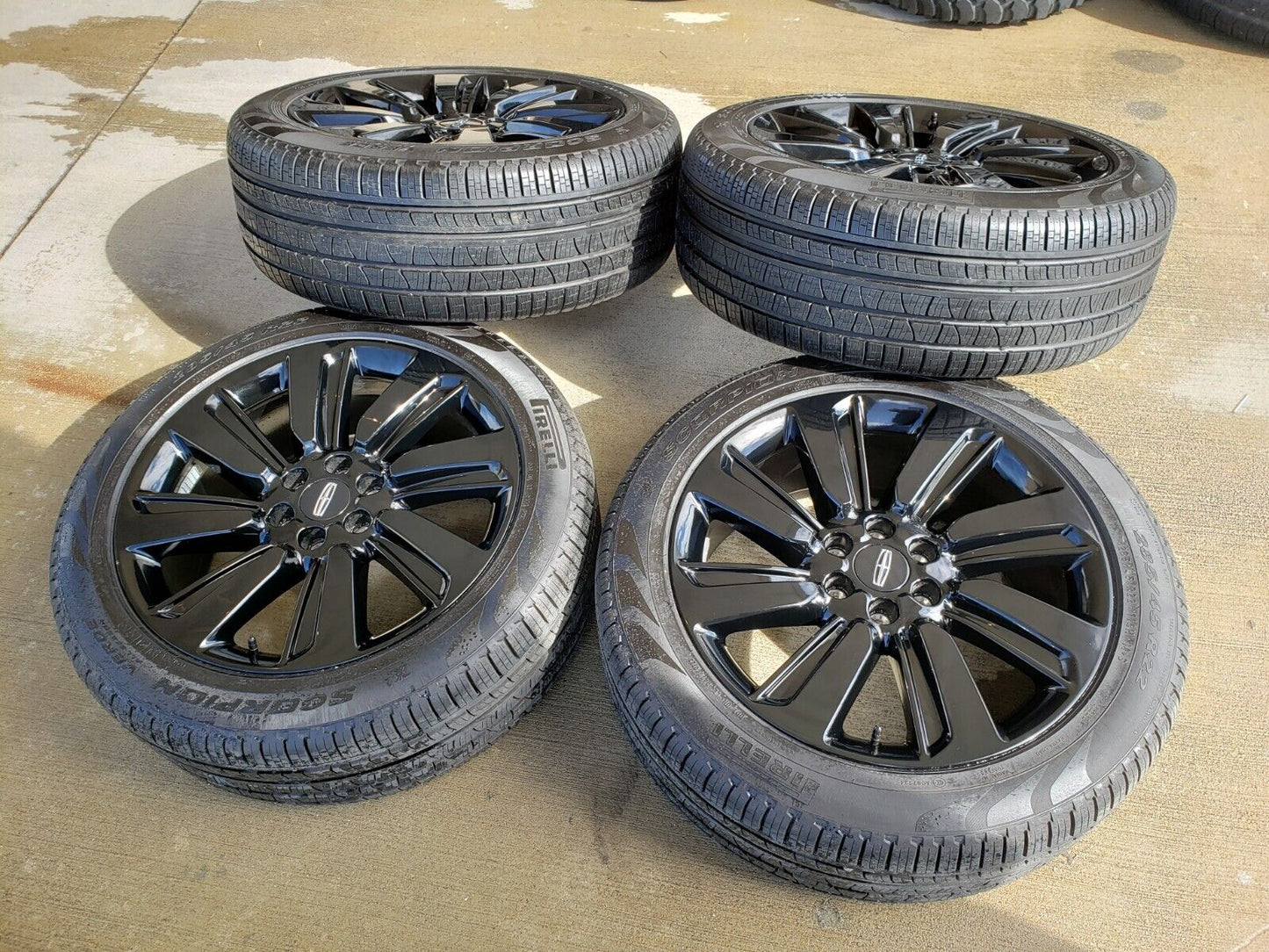 22" Lincoln Navigator OEM rims wheels Black Label 95384 10496 tires NEW