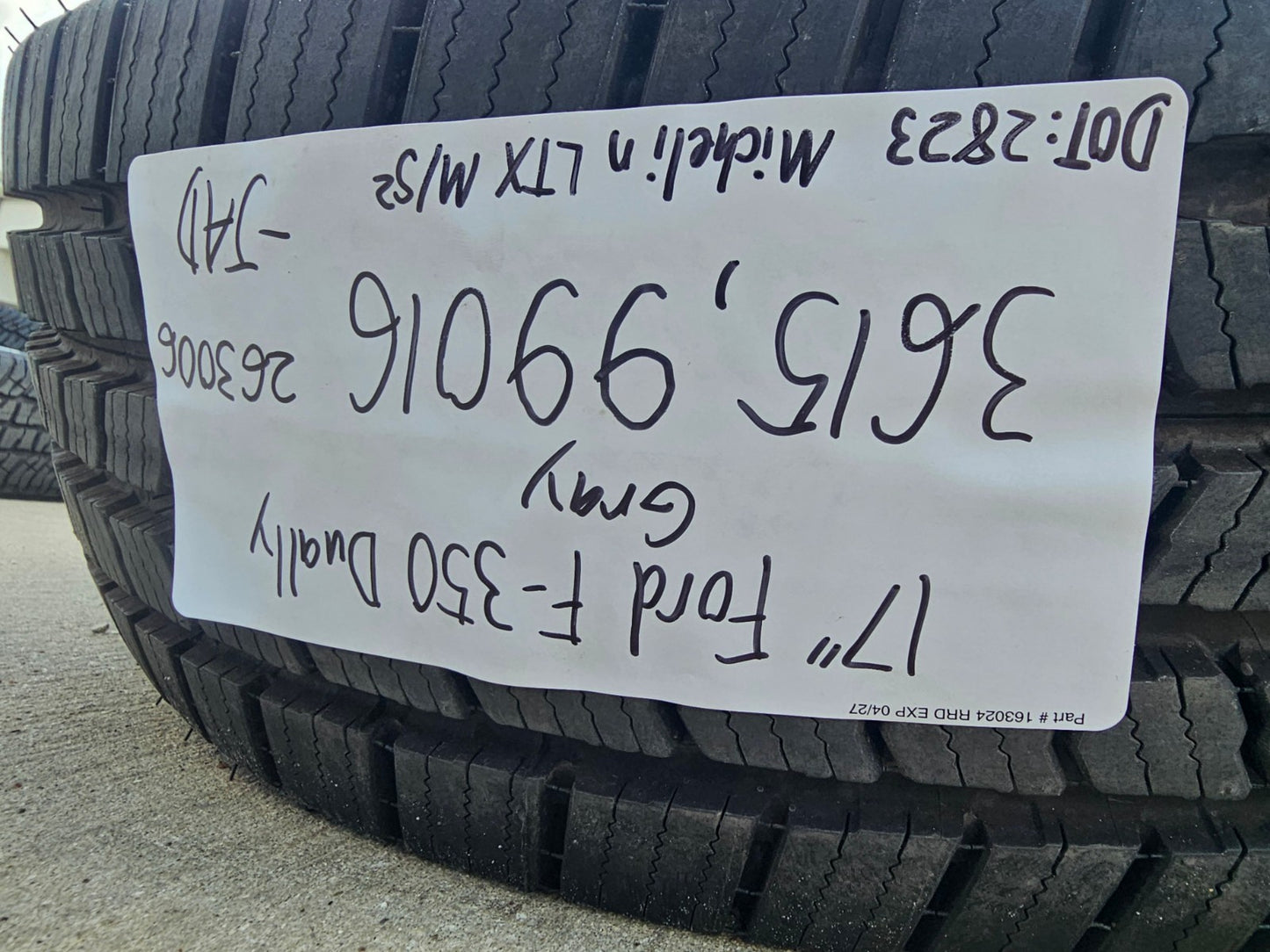 (6) 17" Ford F-350 Dually OEM rims wheels 3615 99016 tires SET MICHELIN M/S2 NEW