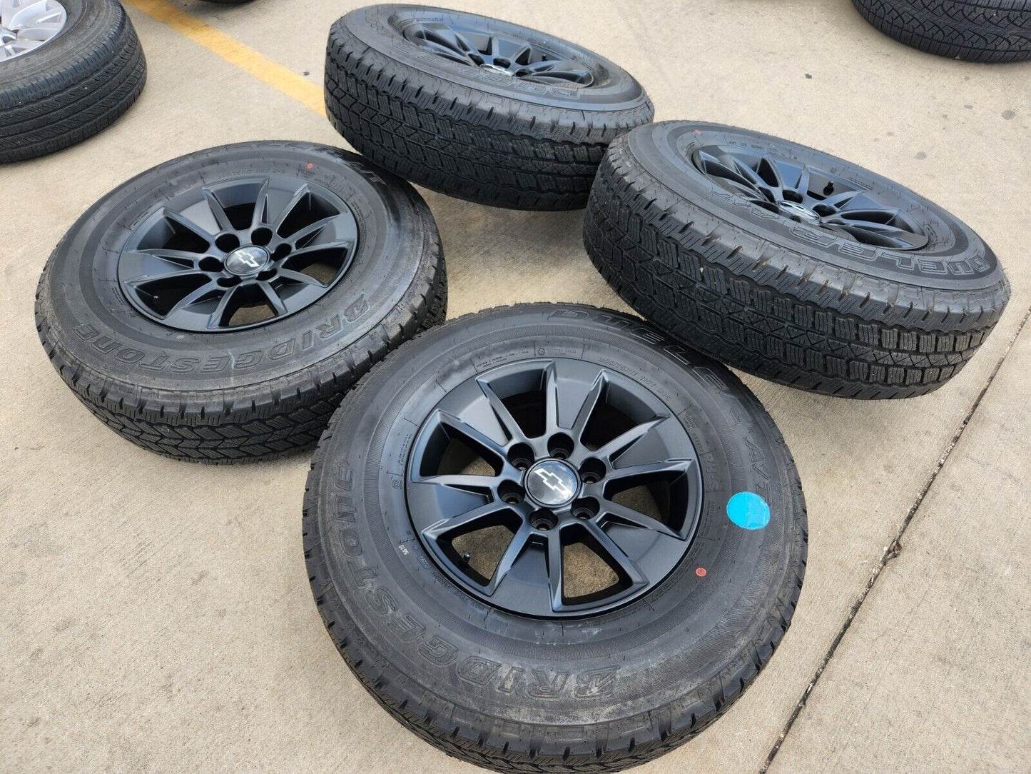 17" Chevy Silverado OEM wheels rims tires 5908 GMC Sierra Yukon black 2025 NEW