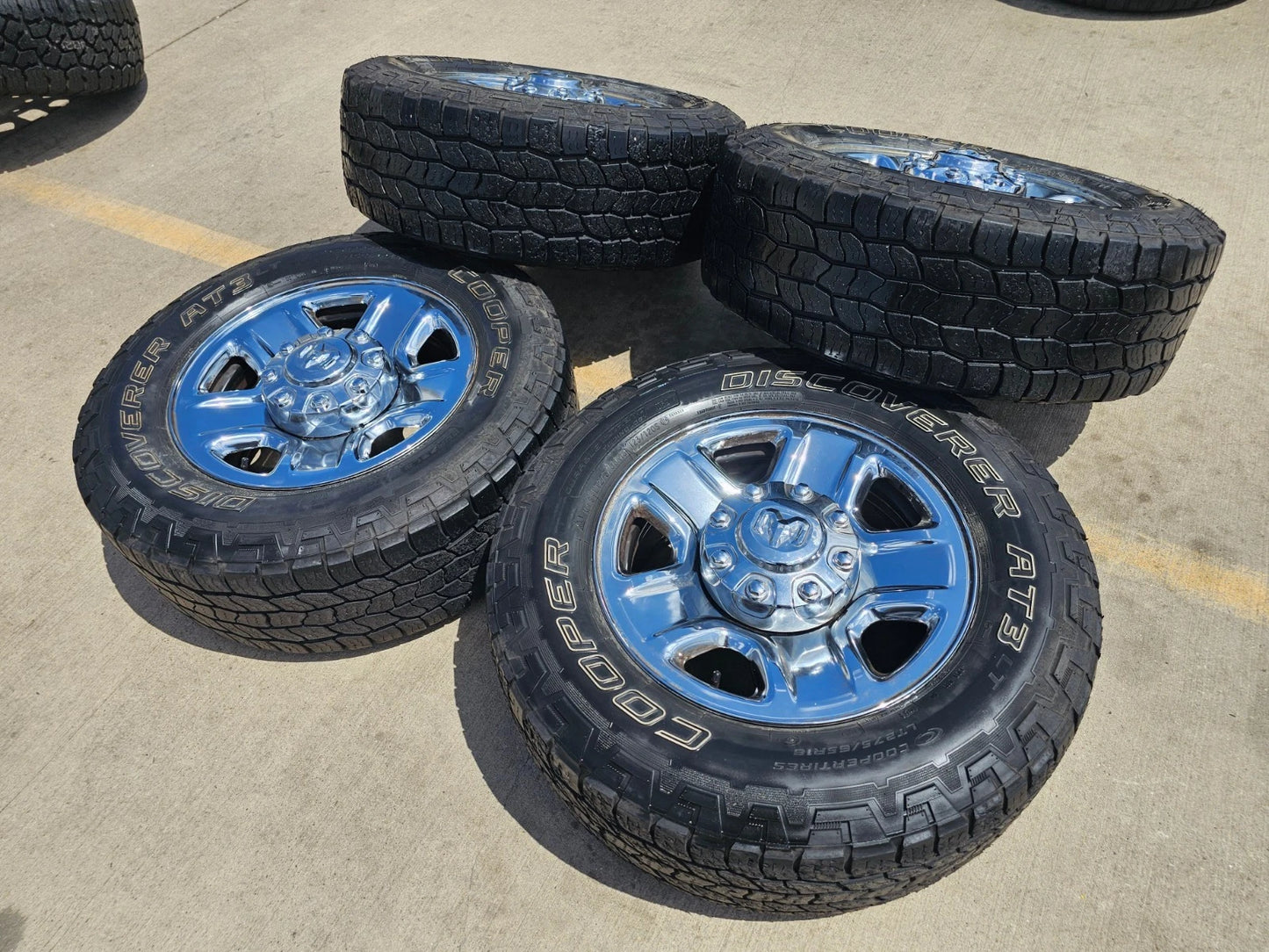 18" Dodge Ram 2500 3500 STEEL chrome OEM 2473 wheels rims tires COOPER