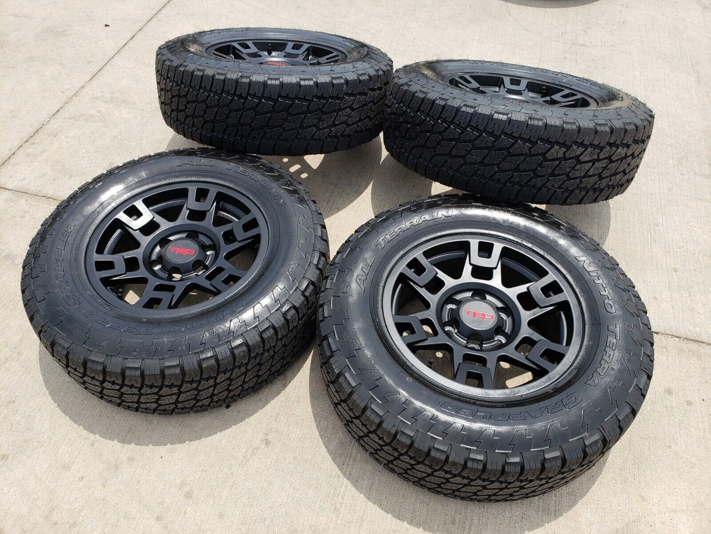 17" Toyota Tacoma 4Runner OEM wheels rims black 75167 TRD FJ NITTO NEW