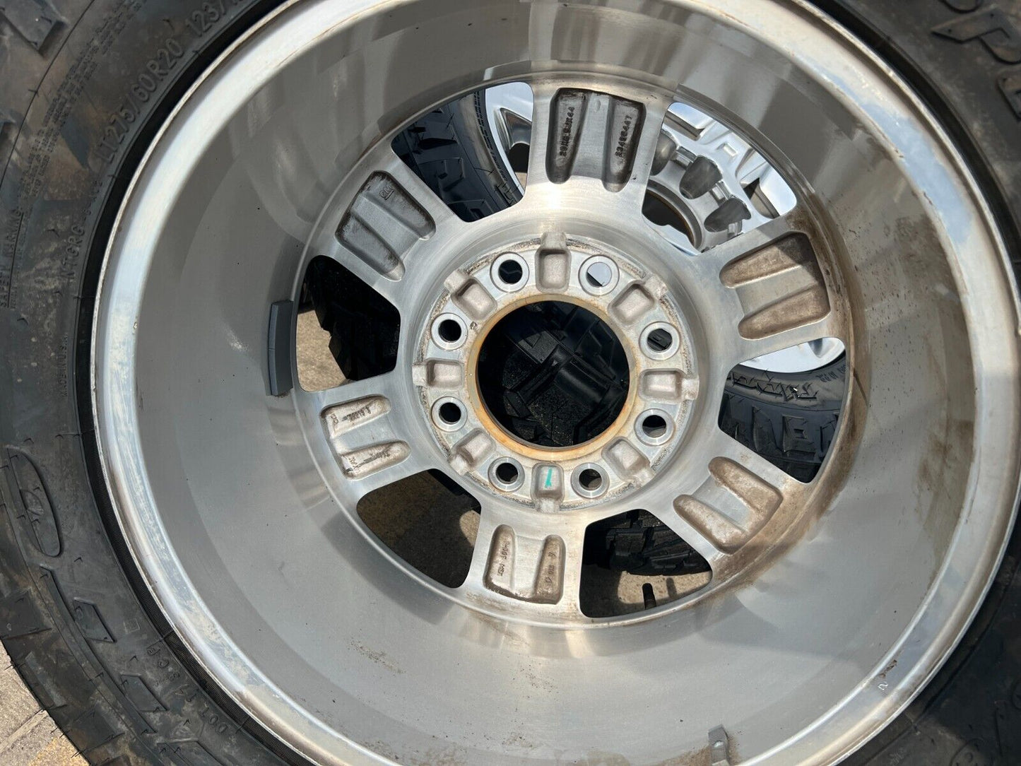 20" Chevy Silverado GMC 2500 OEM 5803 wheels rims NITTO RIDGE GRAPPLER 33" NEW