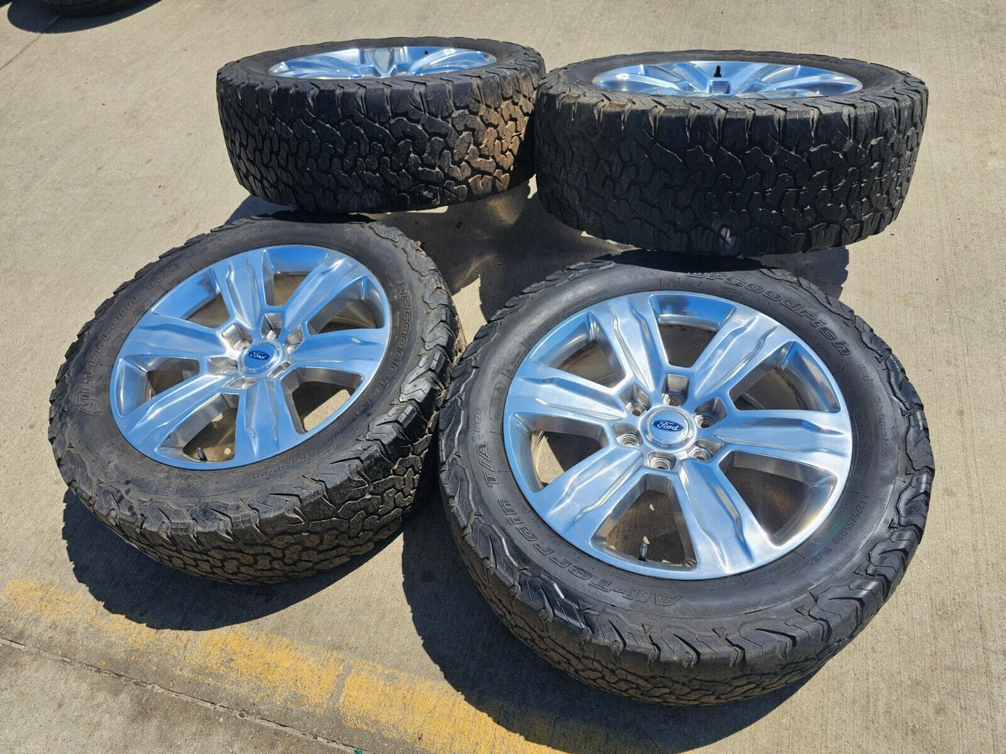 20" Ford F-150 Expedition OEM rims wheels polished 10004 tires BFG KO2 A/T