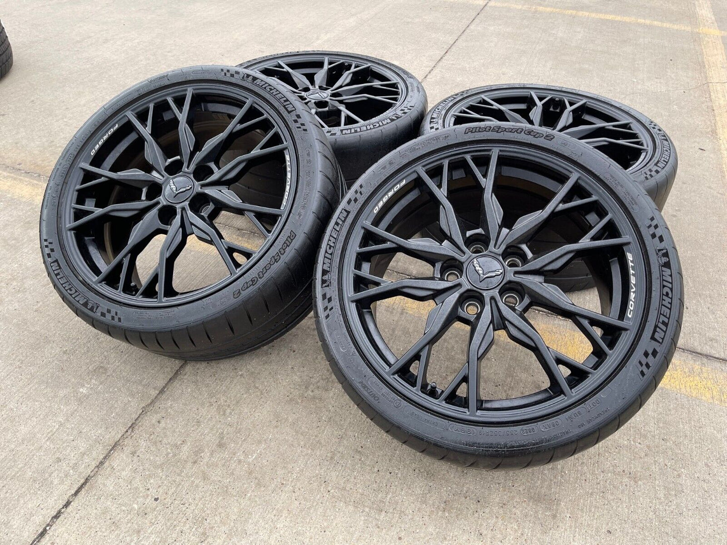 19" + 20" Chevy Corvette Z06 C8 OEM wheels rims 8057 8058 FORGED