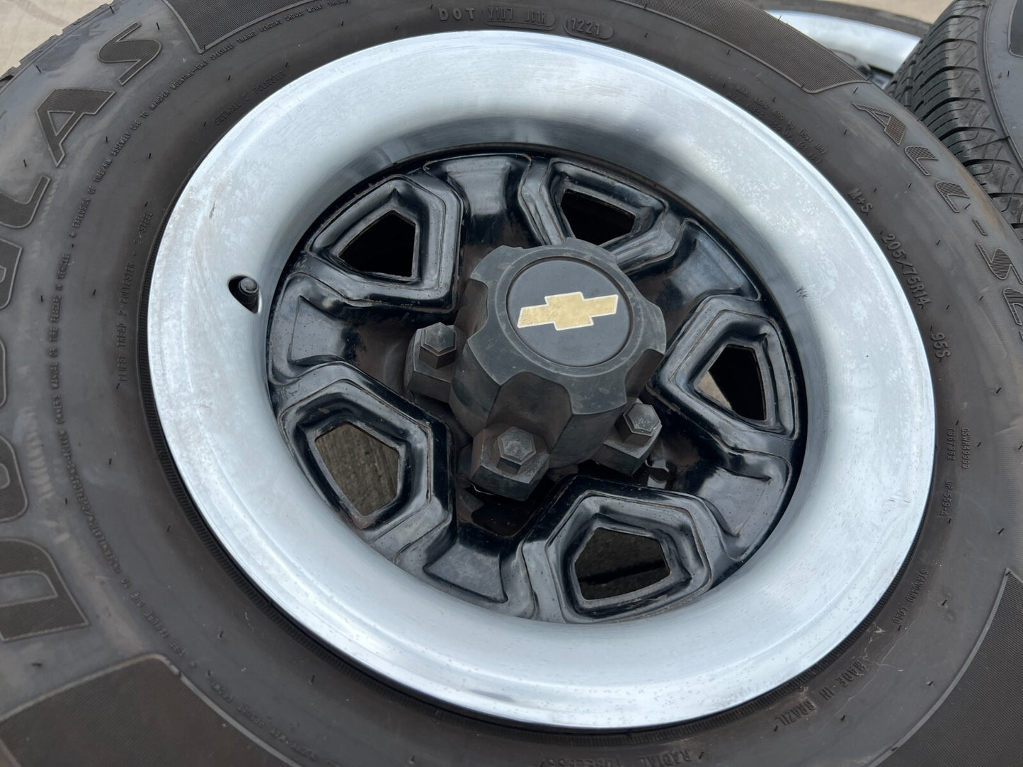 14" Chevy K1500 Blazer Old School Chevy wheels rims GMC tires 5x120 5x4.75