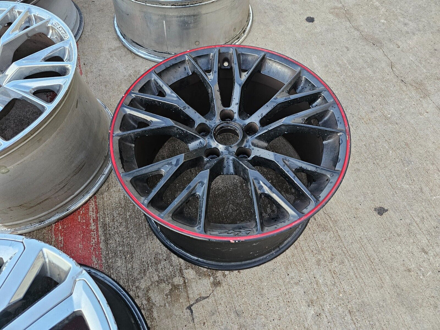 19x10 Chevy Corvette STINGRAY C7 OEM wheel rim 5734 5736 Red FRONT 2017 2018