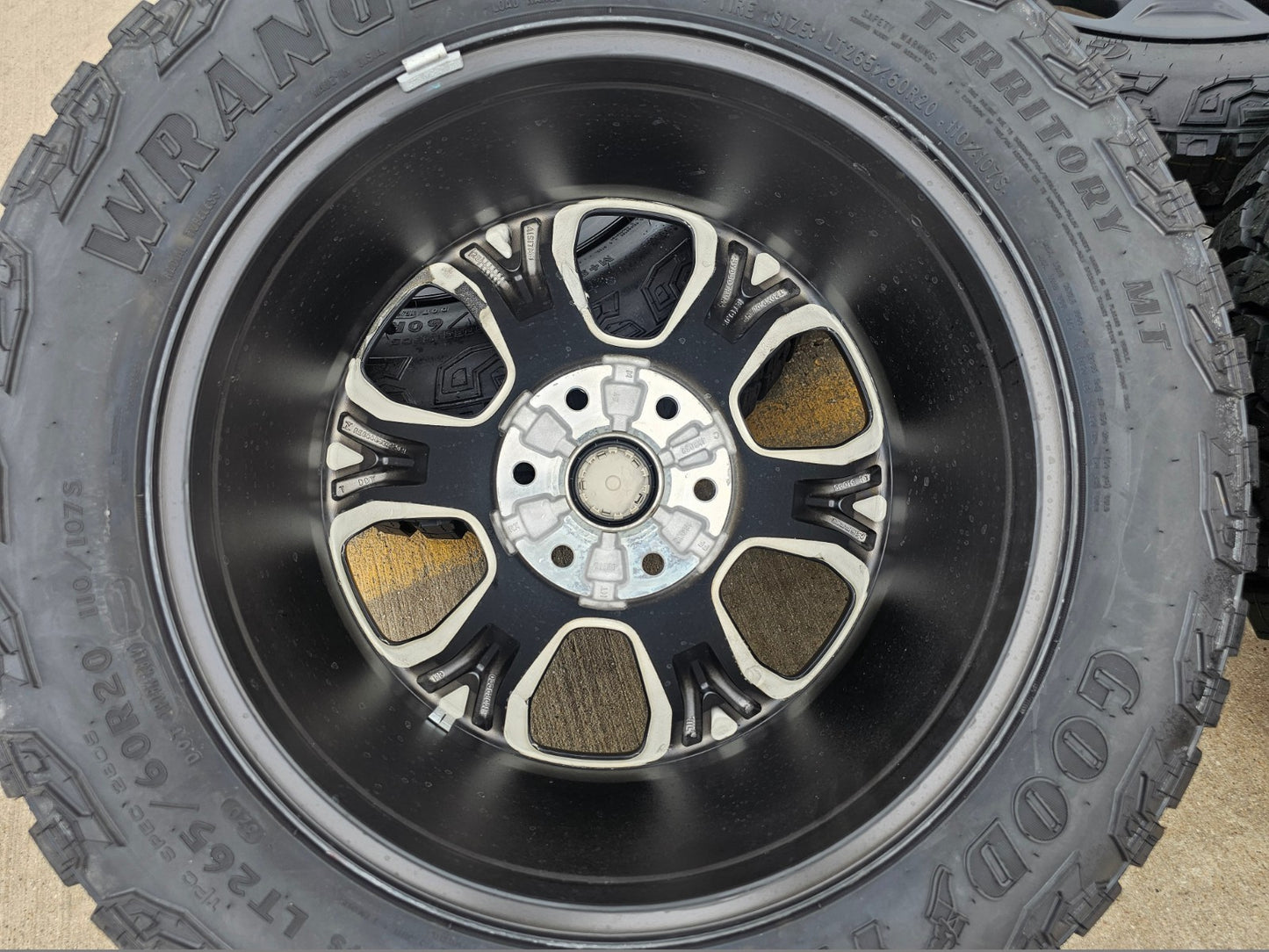 20" Dodge Ram 1500 OEM Laramie Black 2680 wheels rims tires GOODYEAR M/T NEW
