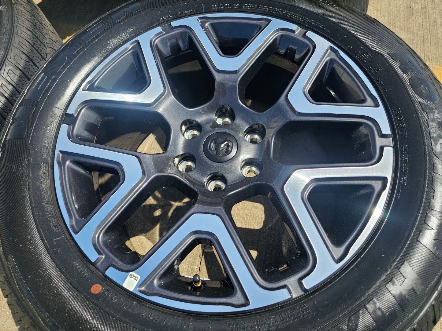 20" Dodge Ram 1500 OEM Laramie wheels rims tires 68583860AA 2024 2025 NEW