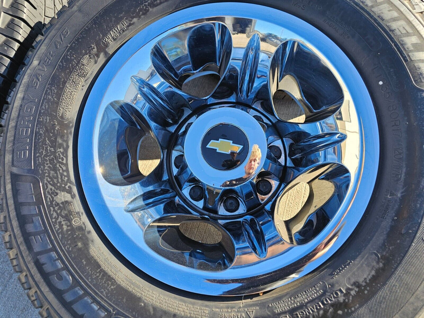 17" Chevy Silverado GMC Sierra 3500 Dually simulator rims wheels OEM 8094 tires