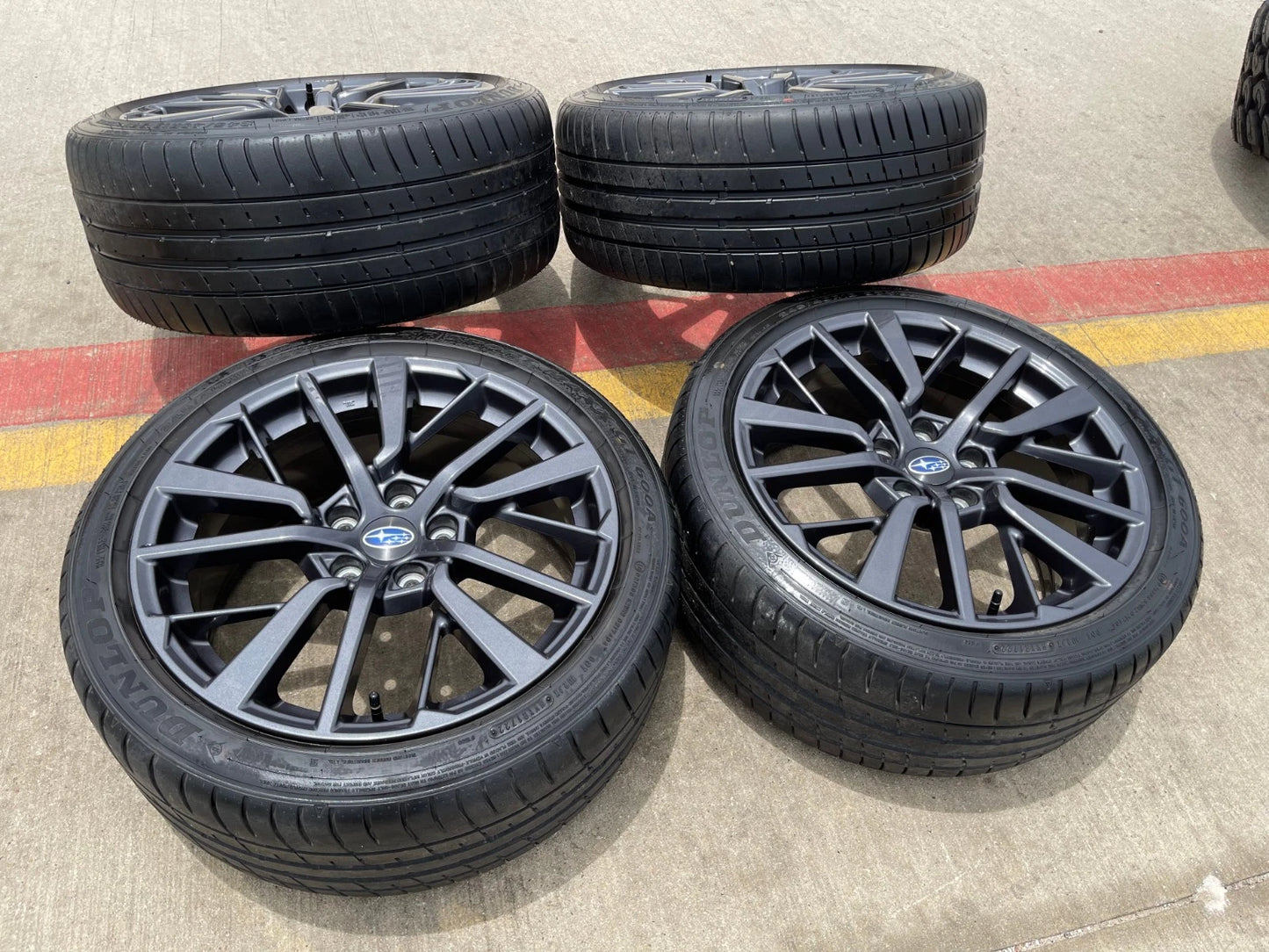18" Subaru WRX OEM wheels rims 68896 tires