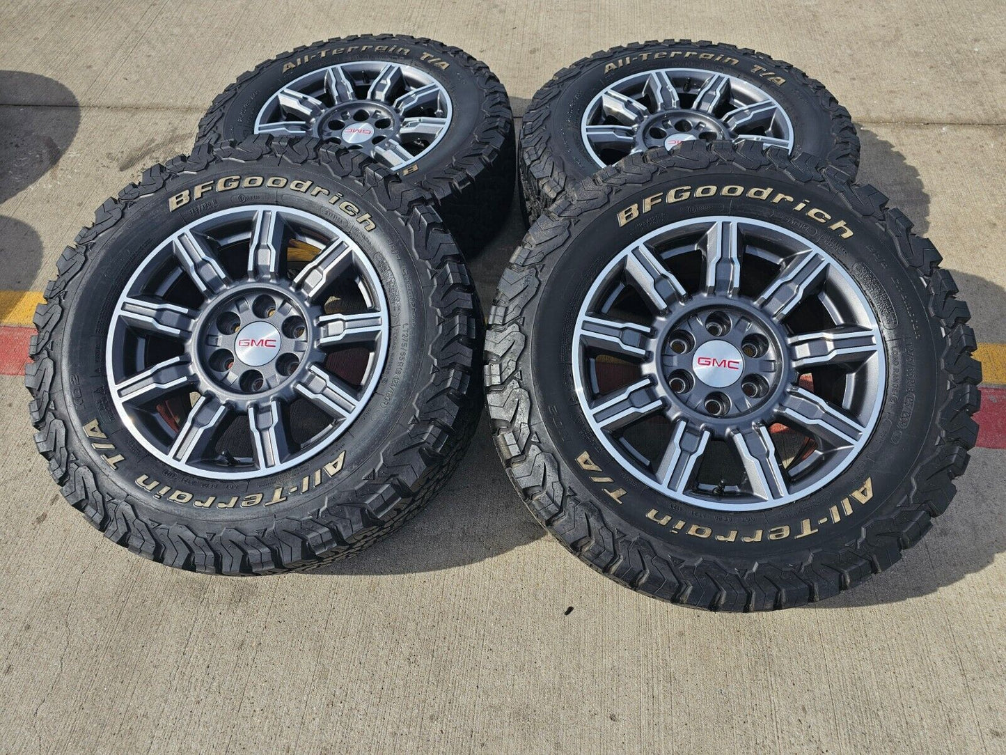 18" GMC Sierra AT4X Chevy Silverado OEM wheels rims A/T tires 2022 2023 2024