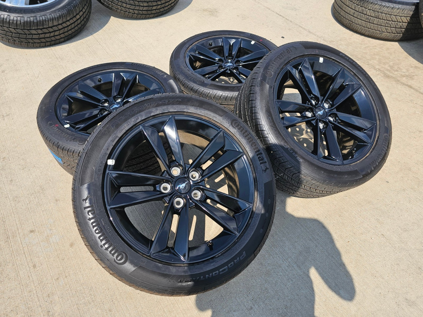 18" Ford Mustang GT OEM BLACK wheels rims PR3C-1007-BA tires 2024 2025 2026 NEW