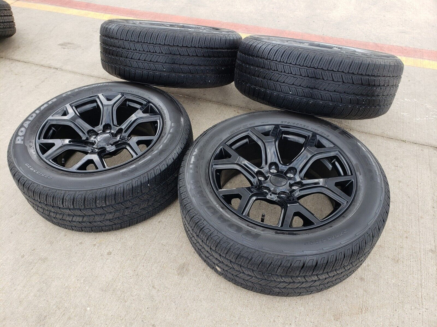 20" Dodge Ram 1500 Jeep Grand Wagoneer OEM black 9296 wheels rims 2023 2024 NEW