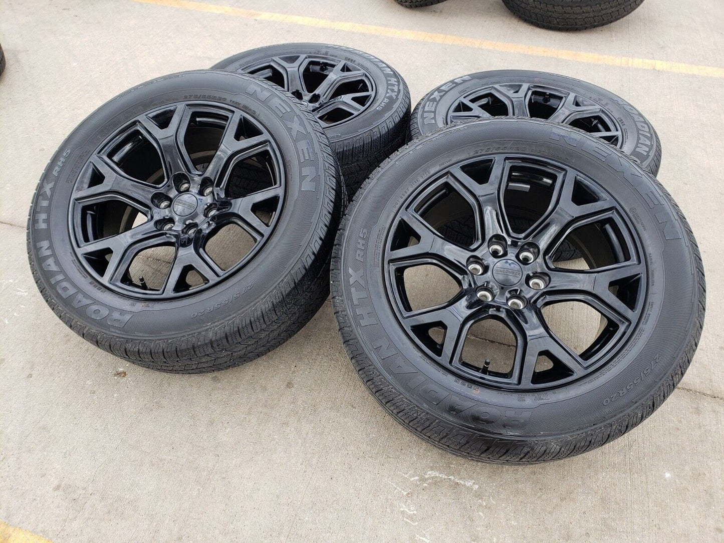 20" Dodge Ram 1500 Jeep Grand Wagoneer OEM black 9296 wheels rims 2023 2024 NEW