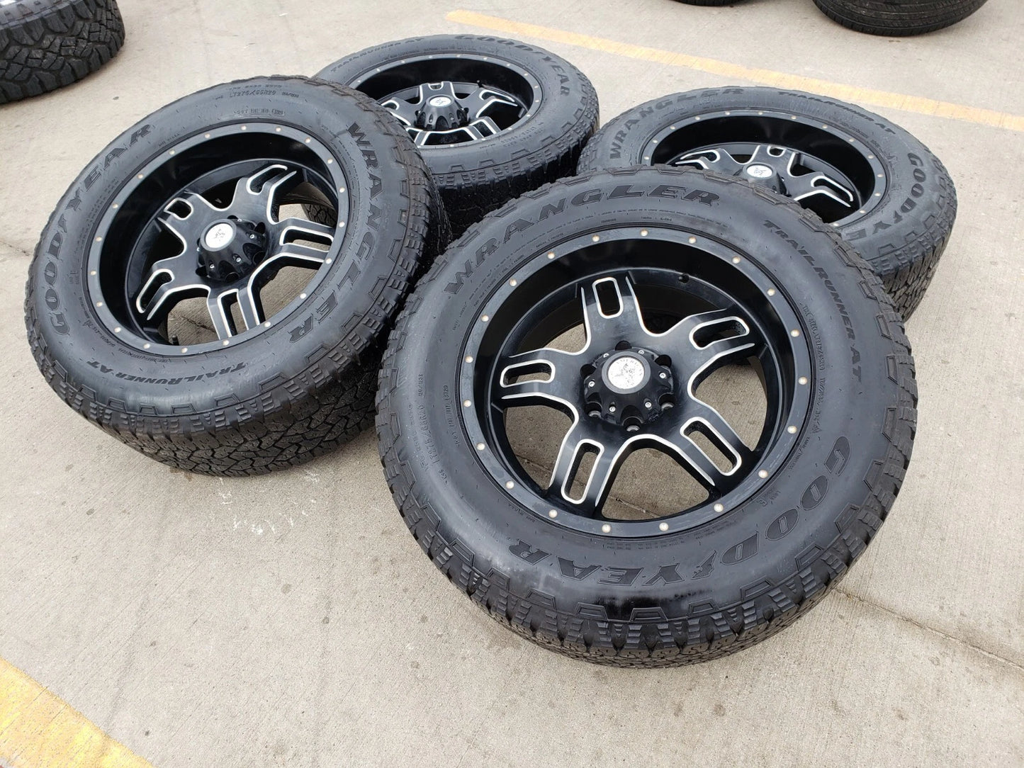 20x9 American Outlaw Chevy Silverado RAM Tacoma wheels rims 6x139 6x5.5 tires