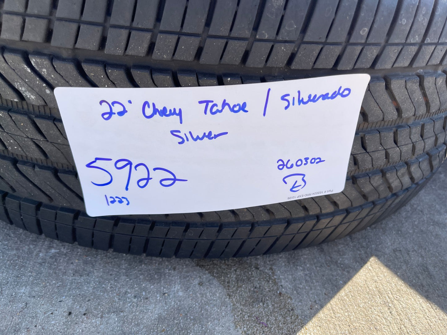 22" Chevy Silverado High Country OEM 5922 wheels rims Tahoe 2024 2025 2026
