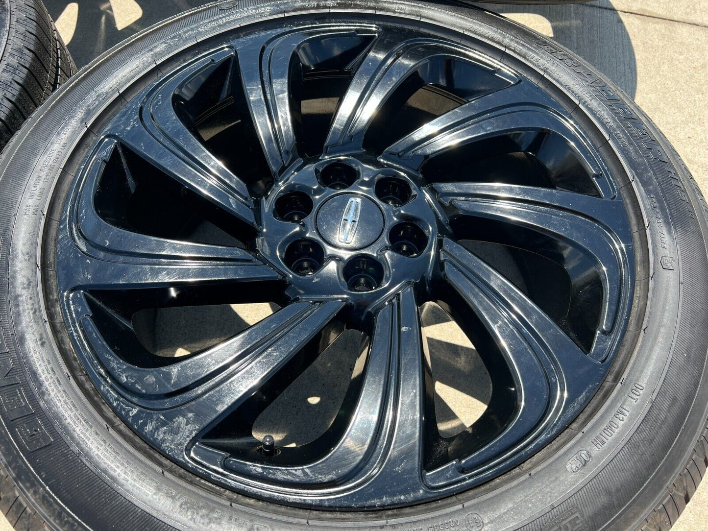 22" Lincoln Navigator OEM rims wheels 10497 Black Label tires NEW