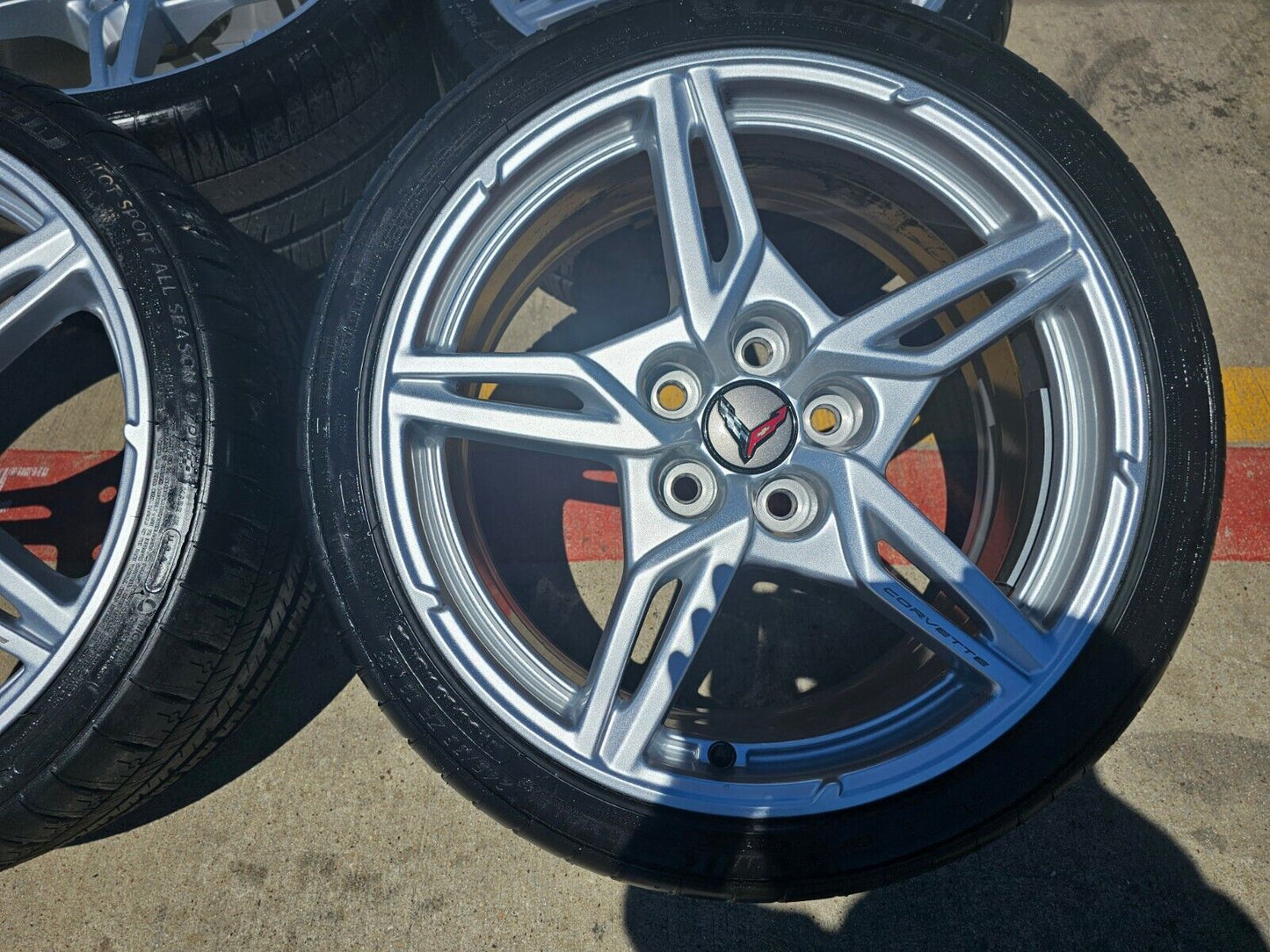 19" + 20" Chevy Corvette C8 OEM wheels rims 14007 14008 tires 2023 2024 2025 NEW