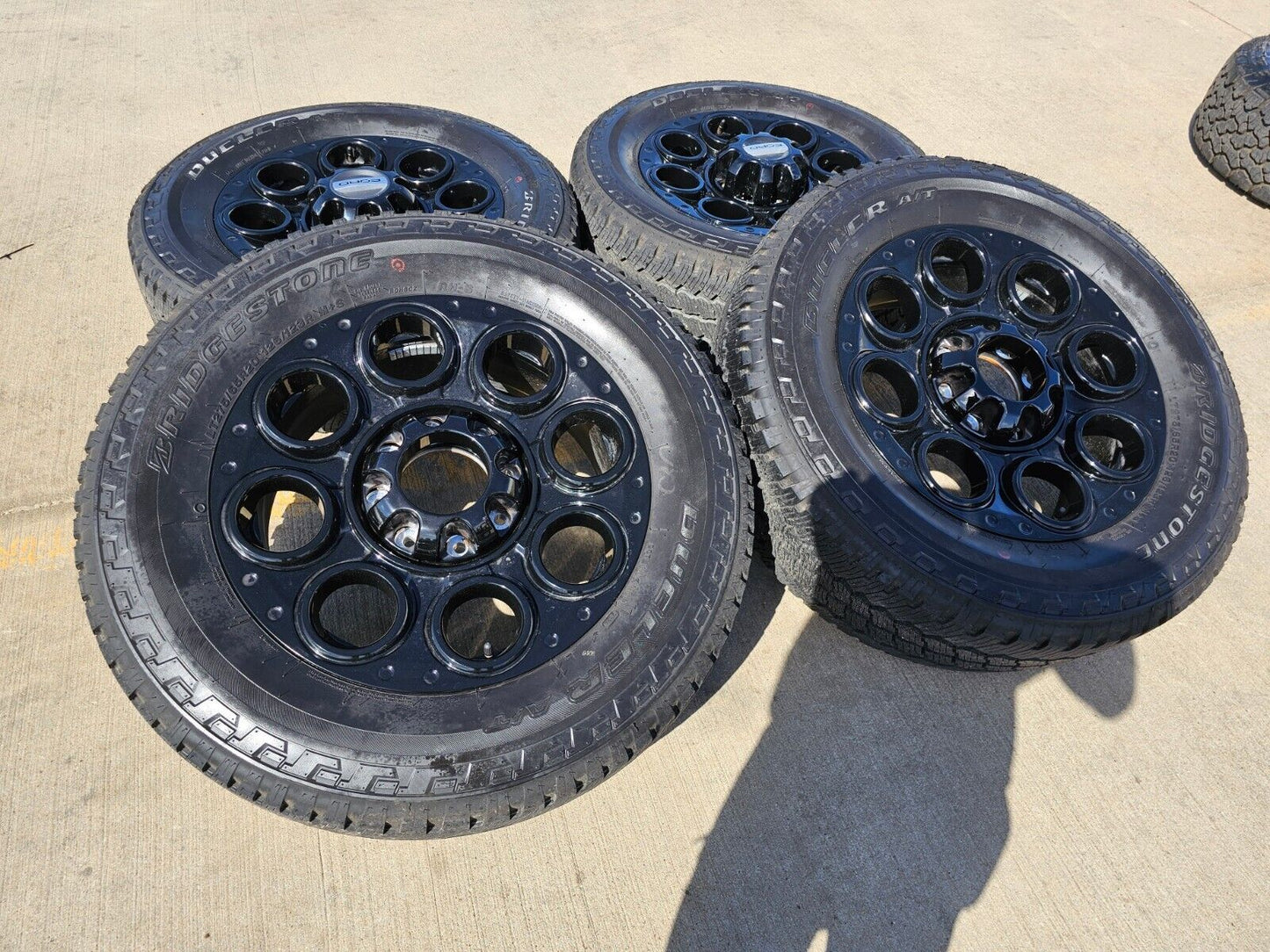 20" Ford F-250 F-350 OEM black TREMOR wheels rims 10299 tires BRIDGESTONE NEW