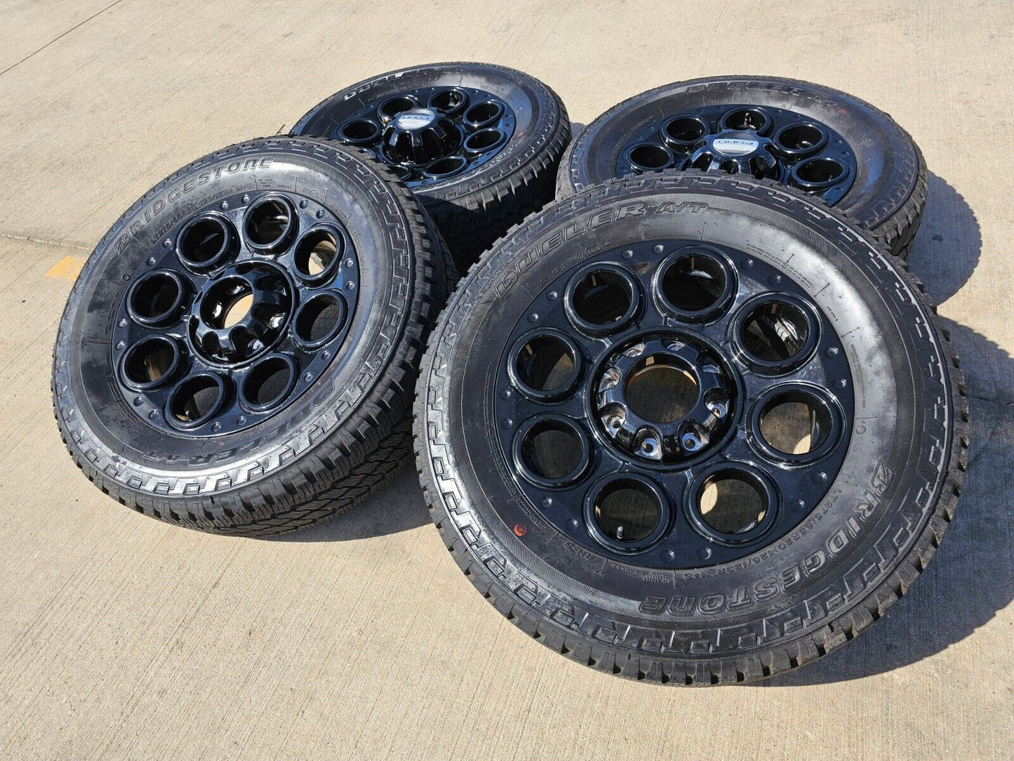 20" Ford F-250 F-350 OEM black TREMOR wheels rims 10299 tires BRIDGESTONE NEW