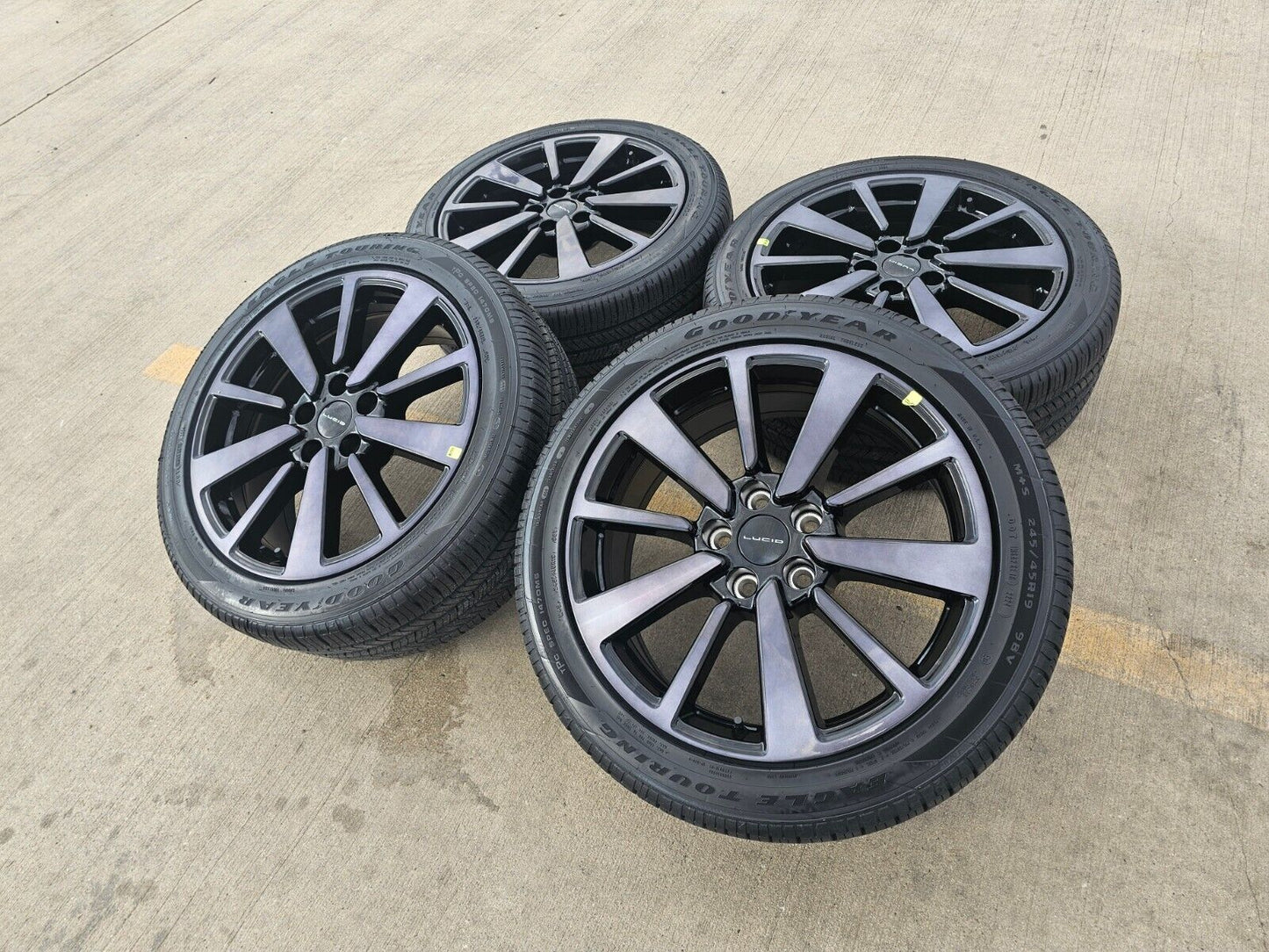 19" Lucid Air OEM Grand Touring black wheels rims tires 5x120 2023 2024 2025 NEW