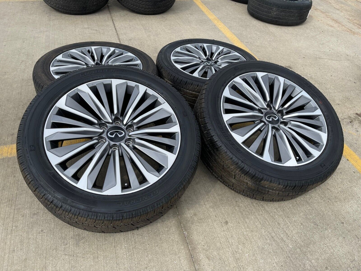 22" Infiniti QX80 QX56 Nissan Titan Armada OEM wheels rims tires 2024 2025