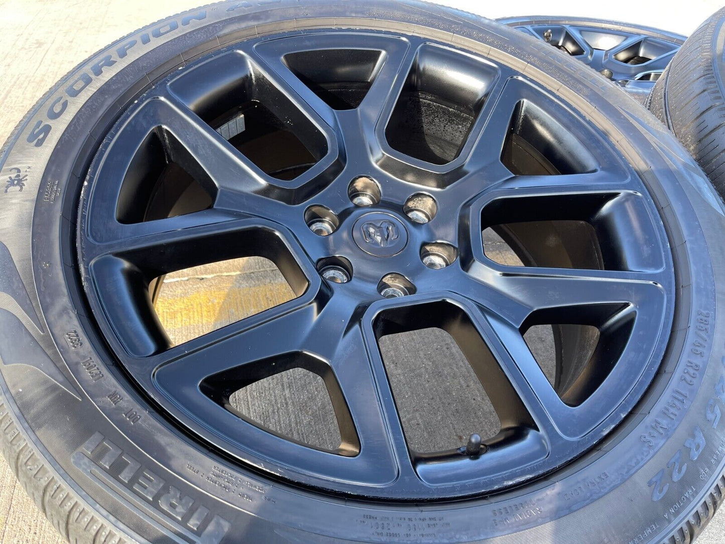 22" Dodge Ram 1500 OEM LIMITED Laramie wheels rims black 2725 2684 tires