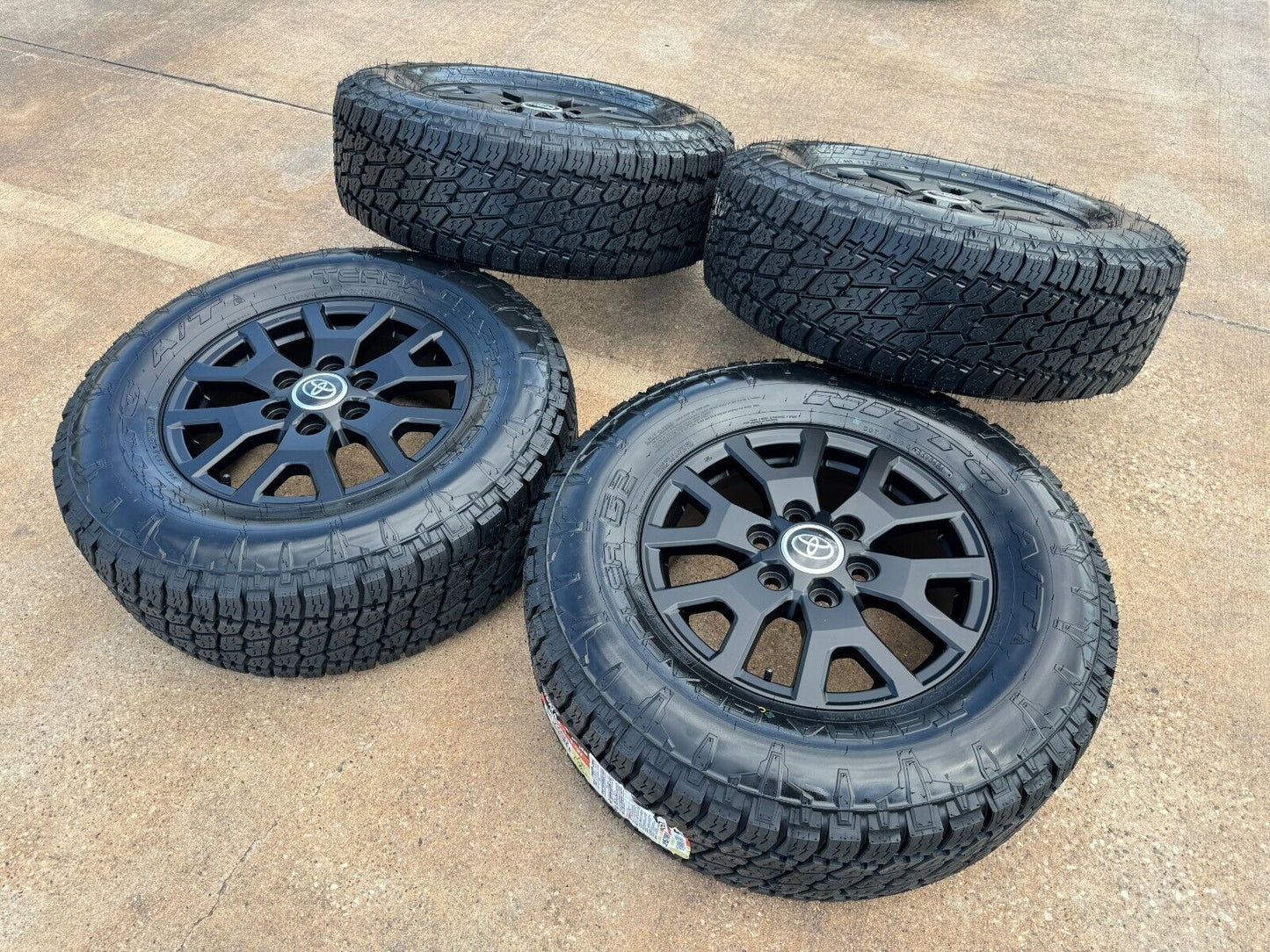 17" Toyota Tacoma 4Runner TRD Matte Black OEM wheels rims tires 2024 2025 NEW
