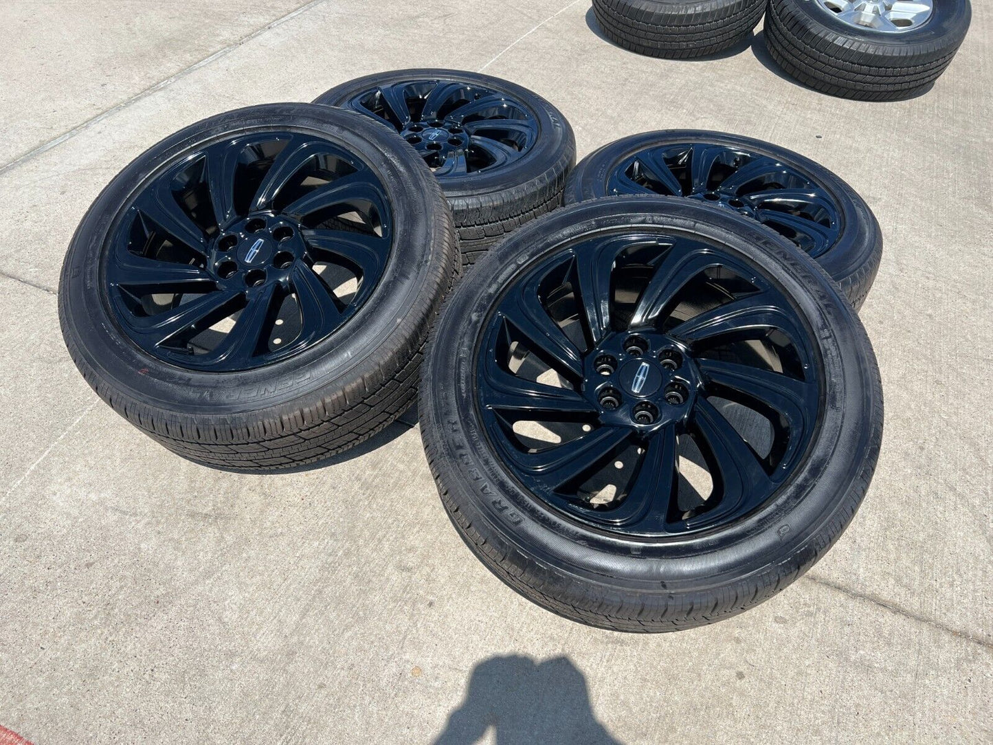 22" Lincoln Navigator OEM rims wheels 10497 Black Label tires NEW