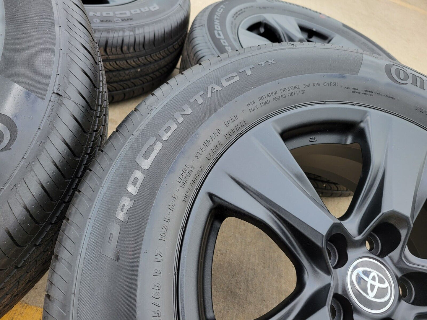 17" Toyota RAV4 OEM wheels rims black 75240 Sienna CH-R tires NEW