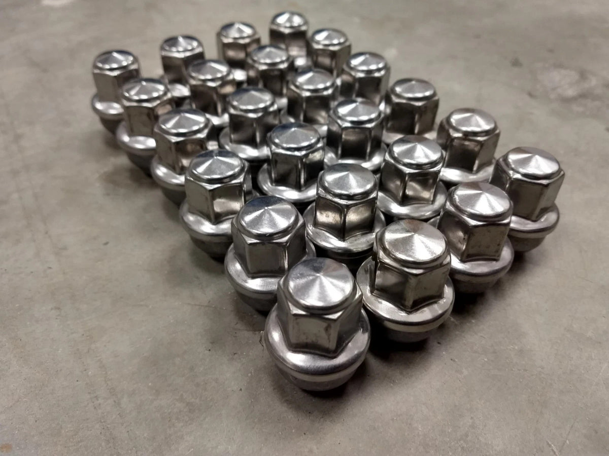 (24) 14x1.5 OEM Ford lug nuts polished F-150 Expedition 2015-2027