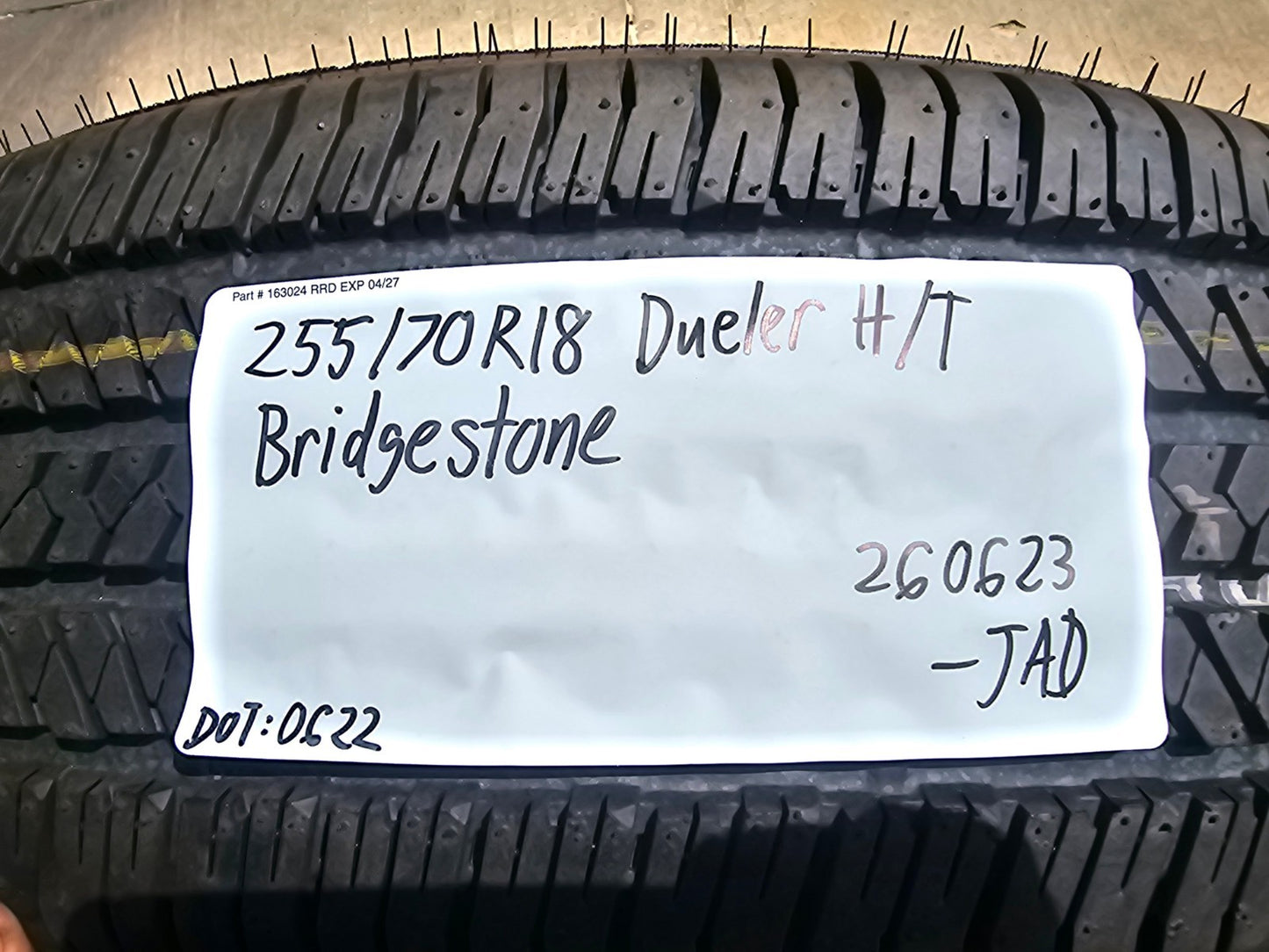 (1) 255/70/18 Bridgestone Dueler H/T tire Toyota Tundra Sequoia 112T M+S NEW