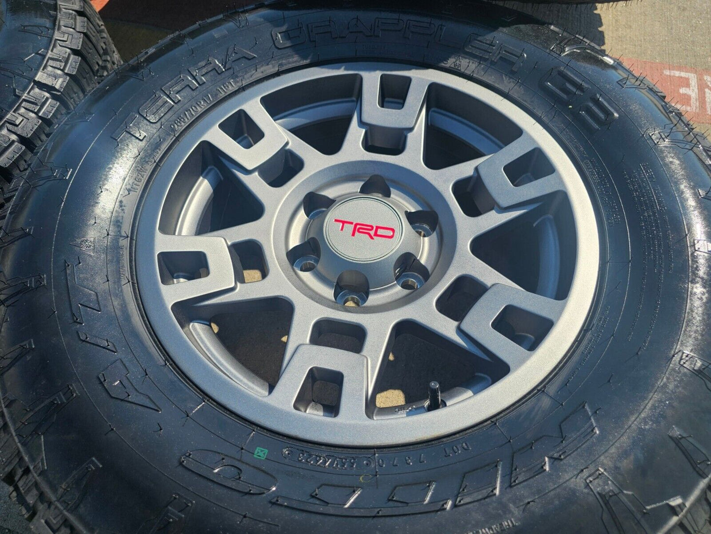 17" Toyota Tacoma 4Runner OEM wheels rims black 75167 TRD FJ Nitto tires NEW