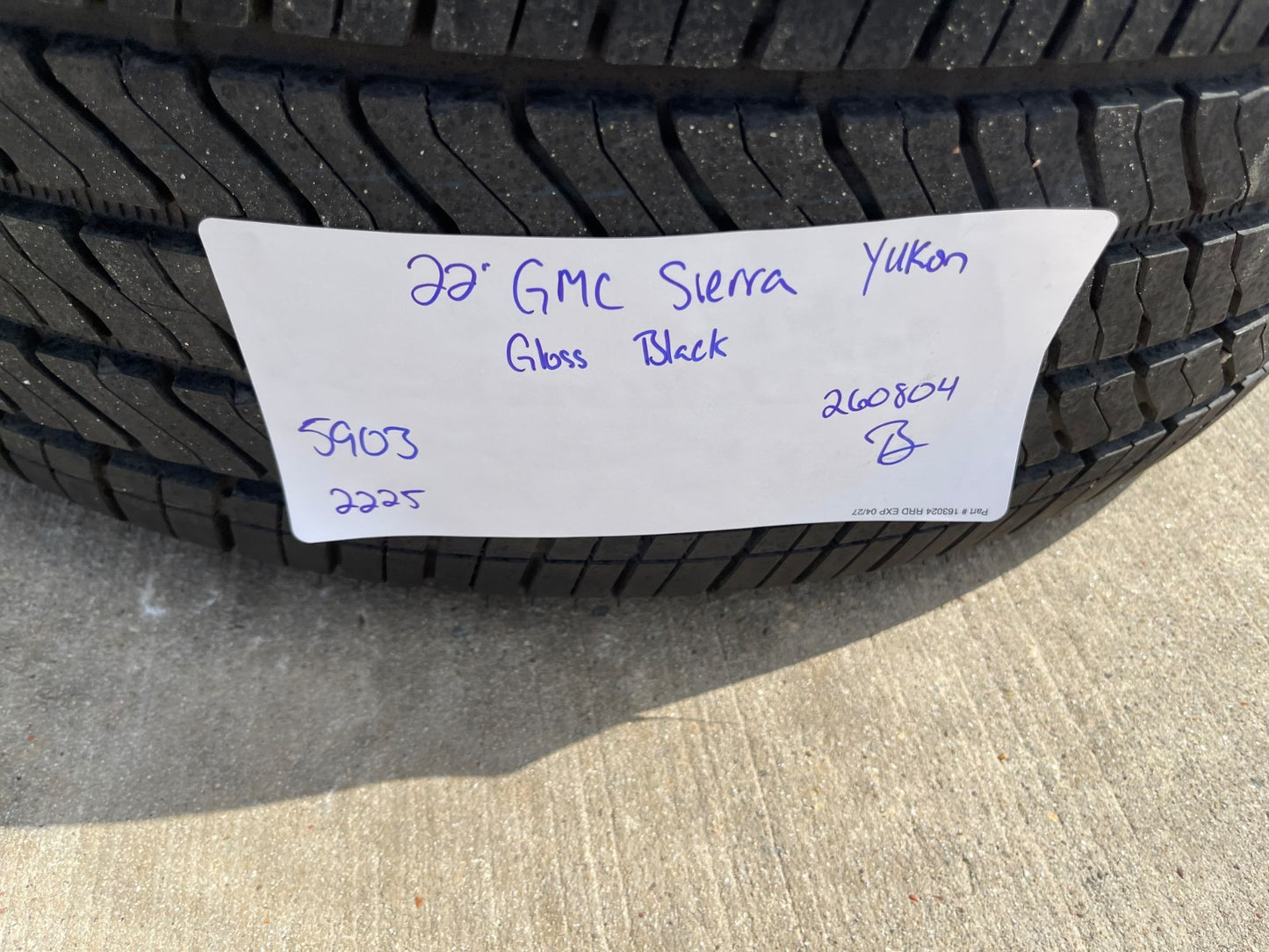 22" GMC Yukon Sierra OEM Chevy Silverado Tahoe 5903 wheels rims BRIDGESTONE SET