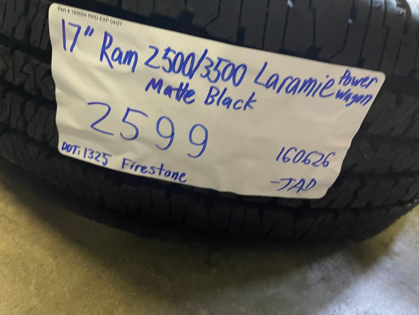 17" Ram 2500 3500 Laramie Power Wagon OEM 2599 wheels rims 2024 2025 2026 NEW