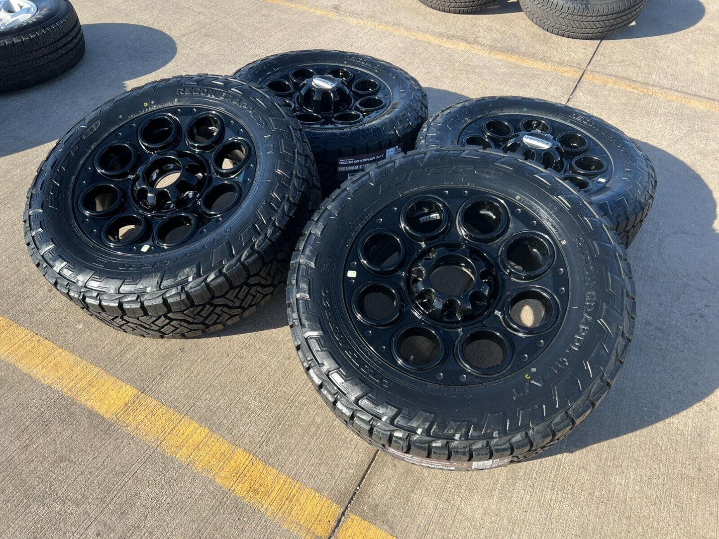 20" Ford F-250 F-350 OEM black TREMOR wheels rims 10299 A/T tires 2024 2025 NEW