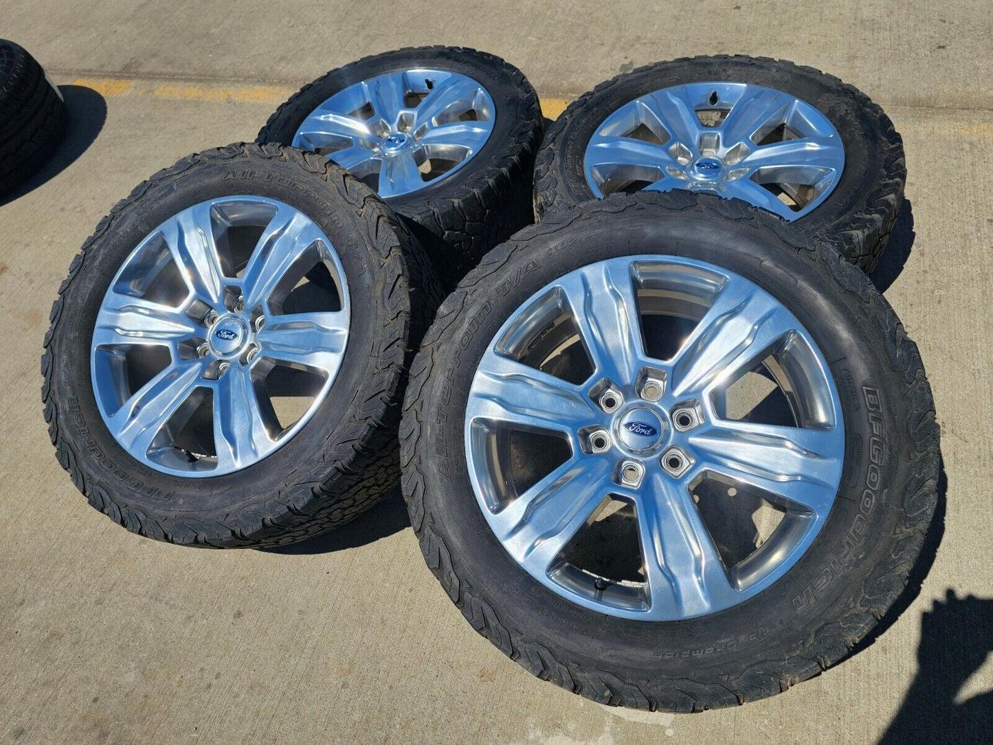 20" Ford F-150 Expedition OEM rims wheels polished 10004 tires BFG KO2 A/T