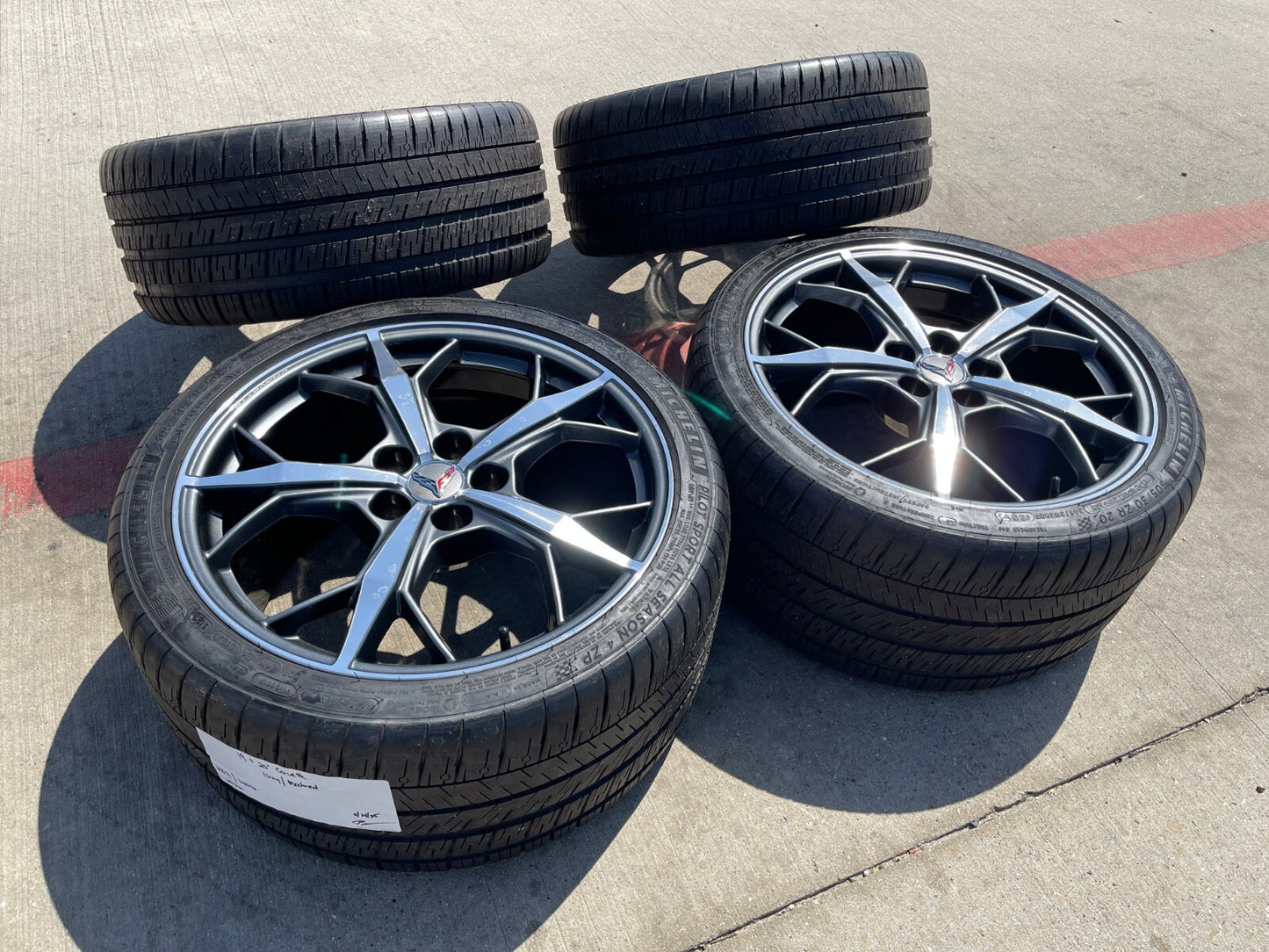 19" + 20" Chevy Corvette Z06 C8 OEM wheels rims 14011 14012 2023 2024 2025 NEW
