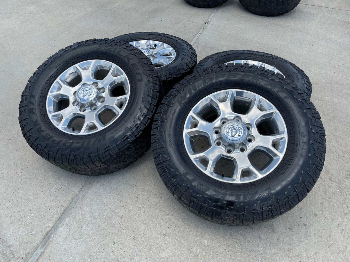 18" Ram 2500 3500 Laramie Power Wagon OEM wheels rims 2693 tires FALKEN A/T4