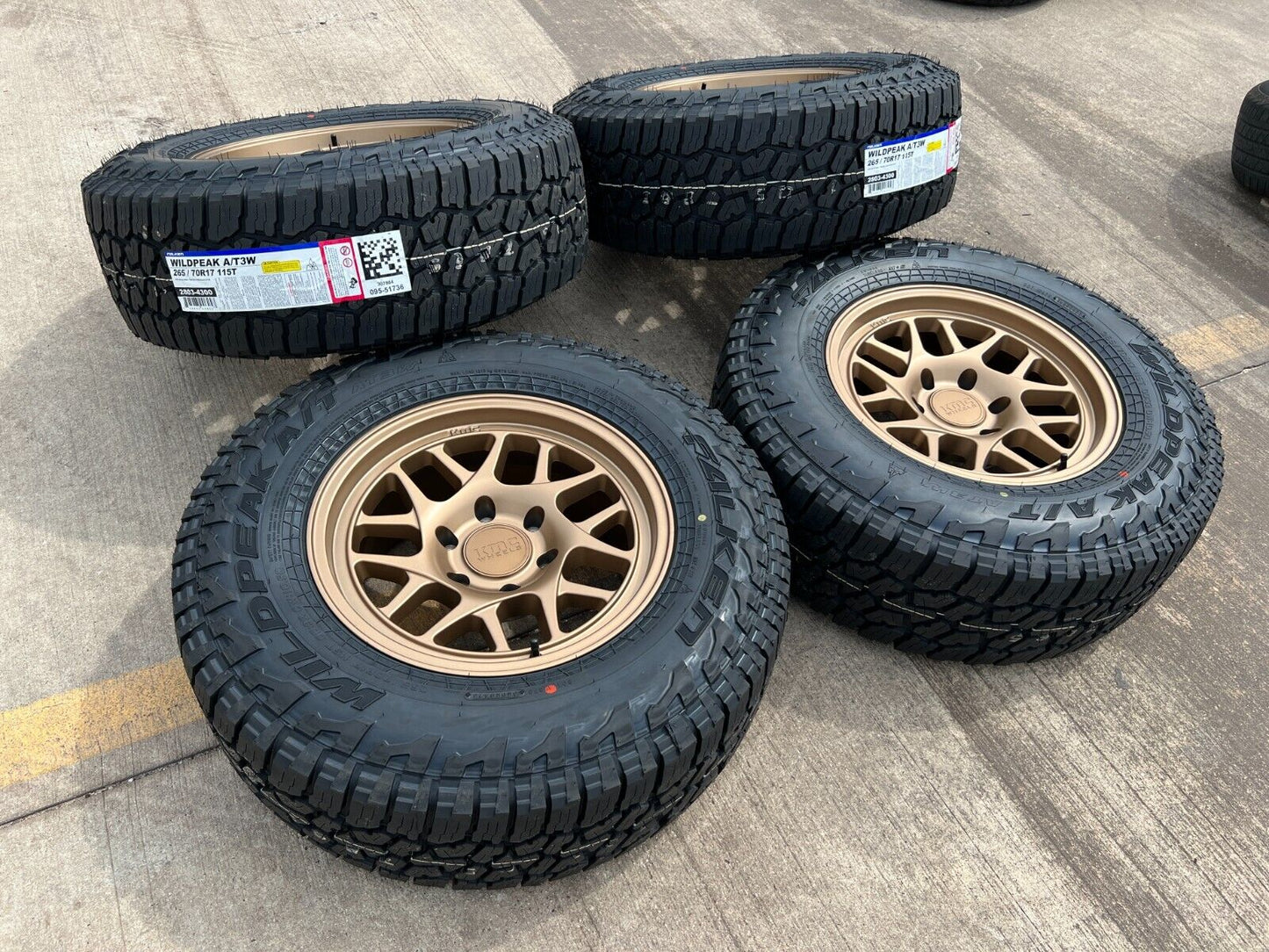 17x8.5 KMC KM717 Toyota Tacoma 4Runner TRD wheels rims BRONZE 2023 2024 NEW