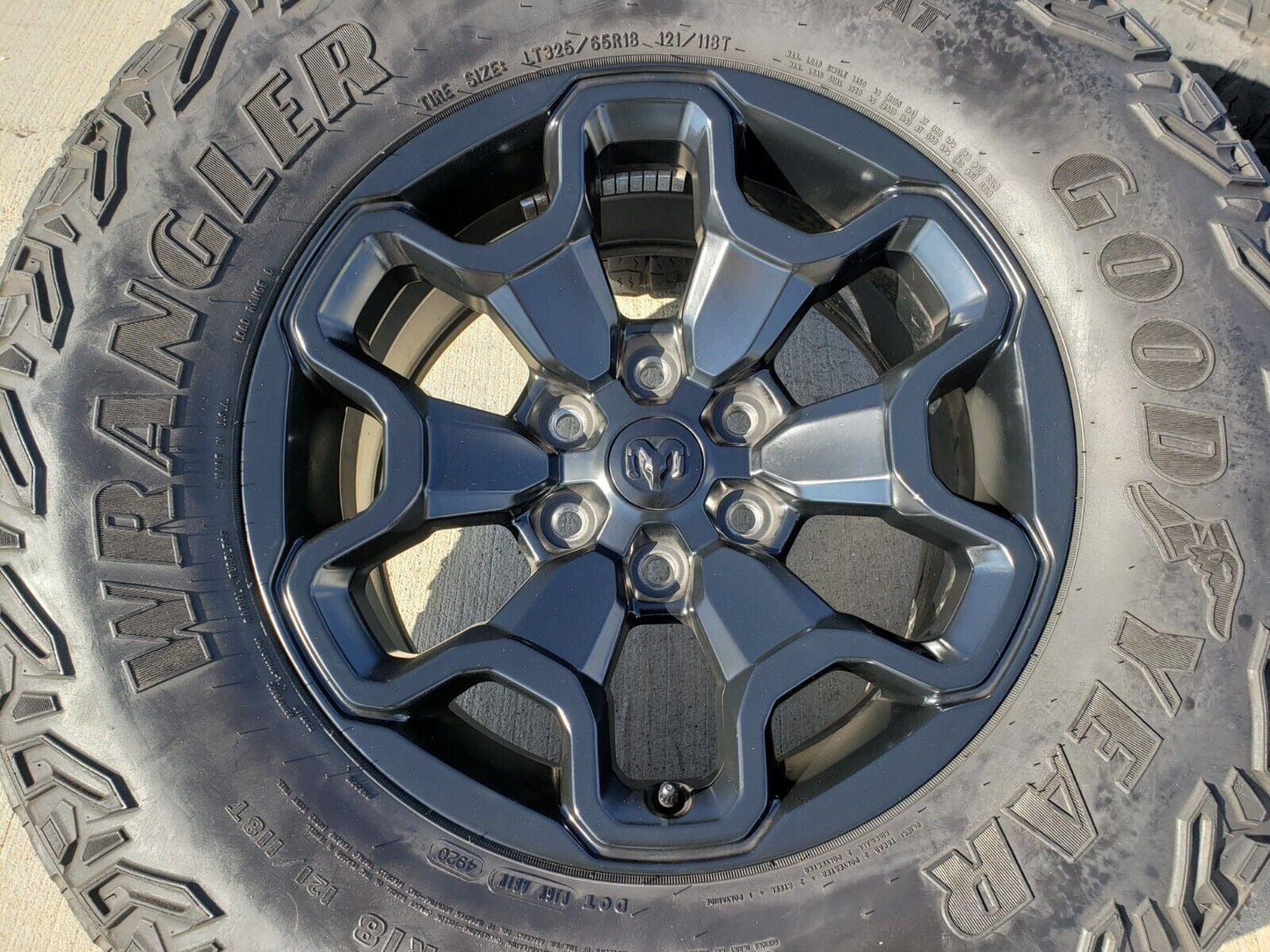 18" Dodge Ram 1500 TRX Black OEM 66002 wheels rims 35" tires 2021 2022 2023 2024
