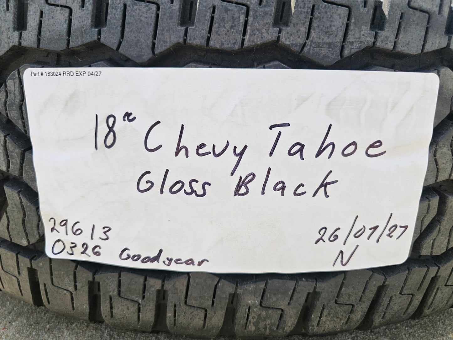 18" Chevy Silverado ZR2 Tahoe TRAIL BOSS GMC OEM 5911 wheels rims GOODYEAR NEW